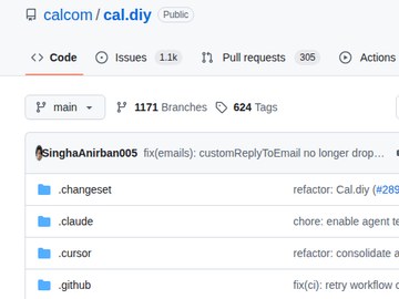 The Cal.com repository on GitHub